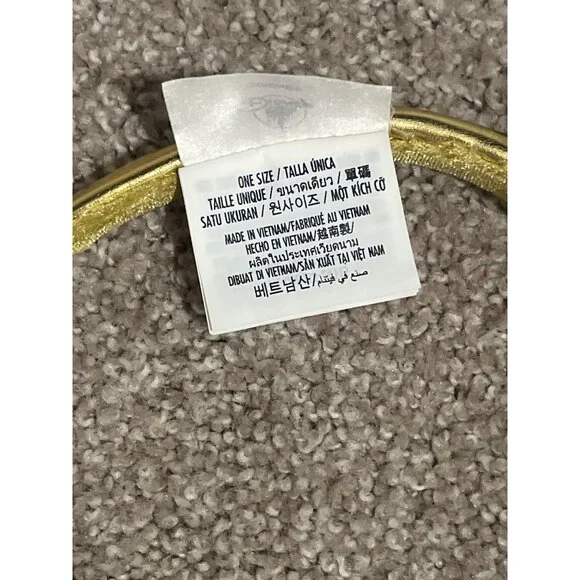 Disney Gold Sequin Minnie Mouse Ears Headband With Bow One Size - Picture 6 of 6